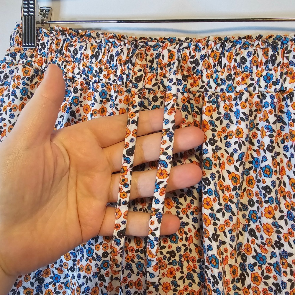 Zesica Floral Maxi Skirt Medium Multicolor Boho Cottagecore Prairie Hippie earth - Picture 4 of 10